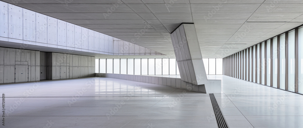 Obraz premium Modern architecture lines creating a serene space for reflection
