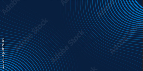 3D modern wave curve abstract presentation background. Luxury paper cut background. Abstract decoration, golden pattern, halftone gradient, 3d vector illustration. Unique dark blue background