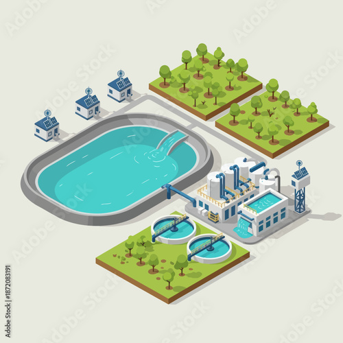 Water Treatment Plant Facility and Reservoirs.