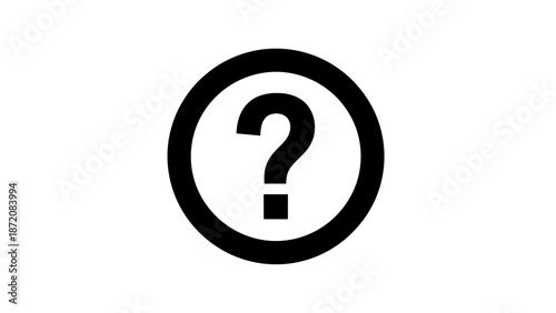 A vector illustration of a question mark enclosed in a circle, representing inquiry and curiosity.