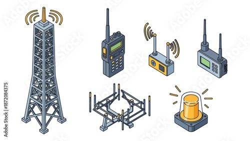 Telecommunication Tower and Wireless Communication Devices.