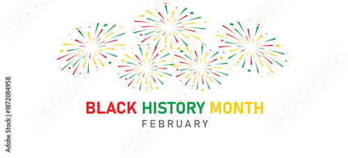 Celebration Black History Month banner Poster post design illustration background .