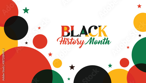 Celebration Black History Month banner Poster post design illustration background .