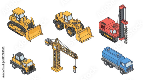 Heavy Machinery Equipment for Construction Sites.