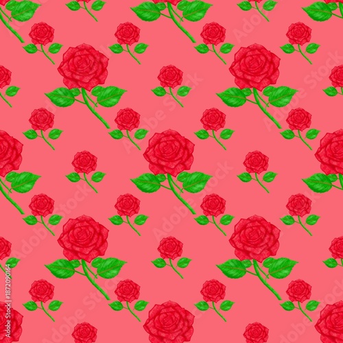 seamless pattern with roses