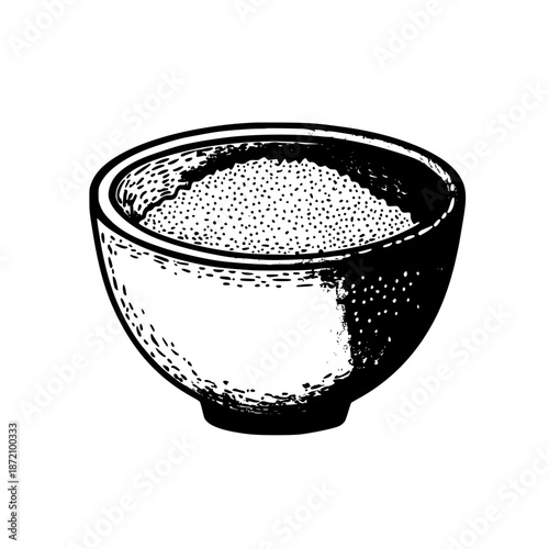 Rustic Rhythms: Minimalist Line Art Hammered Copper Salt Cellar 1 | Clean, isolated vector art for creative projects.