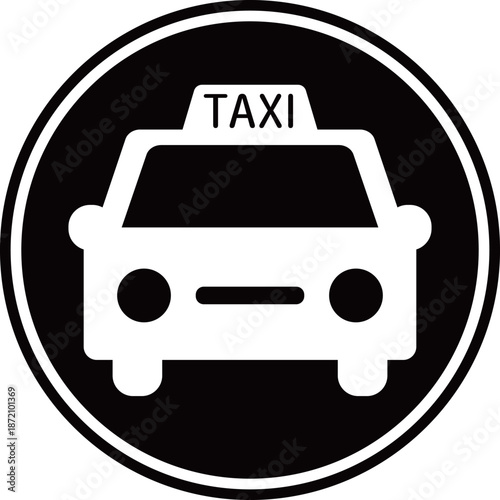 許可車両専用標識のアイコン　モノトーン