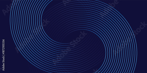 Abstract blue glowing geometric lines modern shiny blue circle lines pattern. Suit for cover   banner  brochure