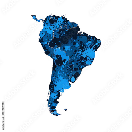 Silhouette Map of Africa Continent isolated on transparent background	