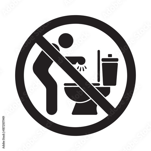 No vomiting or defecating allowed sign