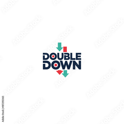 Double Down logo icon flat vector design