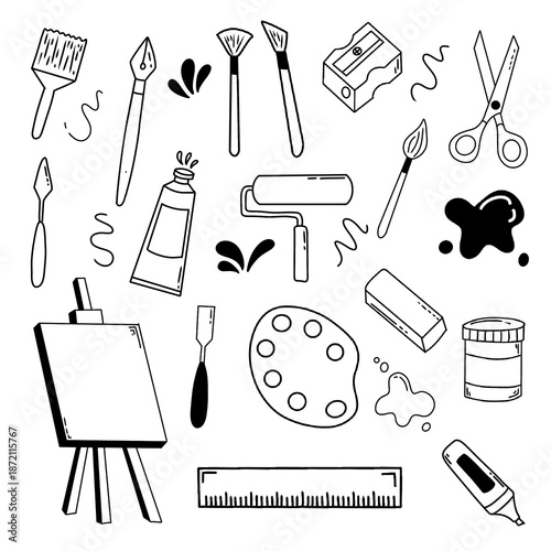Collection of sketchy artist tools