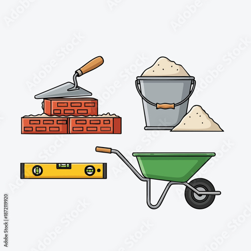 construction tools set.