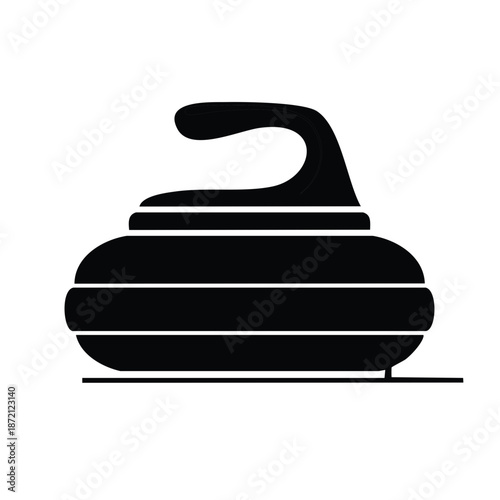 カーリングストーンのベクターイラスト　カーリングのアイコン素材