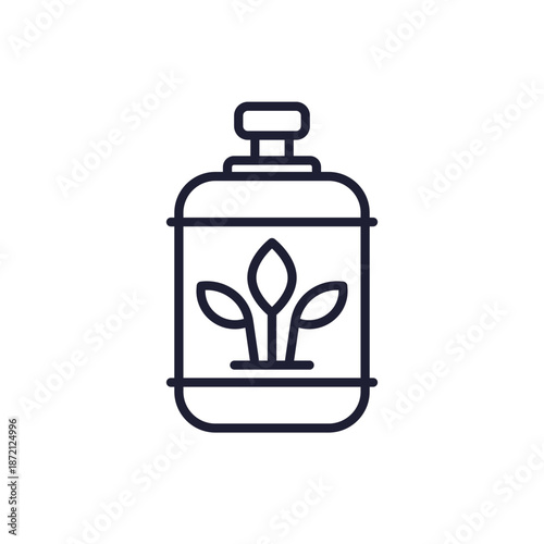 biogas tank line icon, gas from biomass