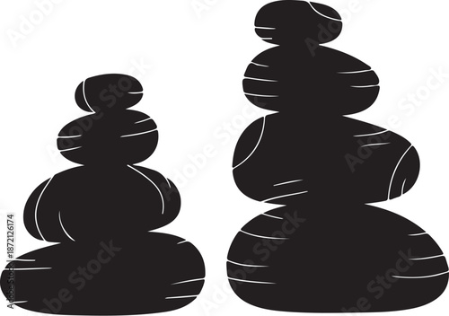 Balanced stones in a serene and peaceful environment