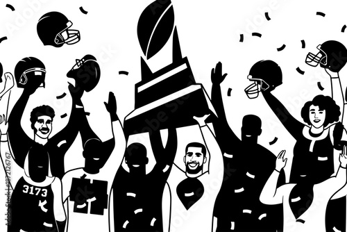 Dynamic American Football Players Action Vector Collection