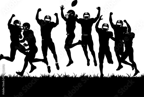 Dynamic American Football Players Action Vector Collection