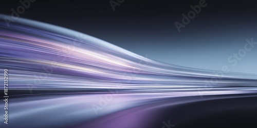 Streaks of light create a sense of motion and speed.