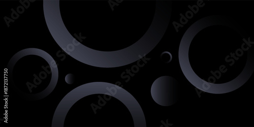 Black premium abstract background with luxury gradient geometric elements. Rich background for exclusive design. - Vector