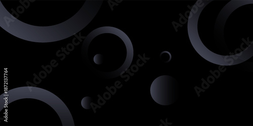 Black premium abstract background with luxury gradient geometric elements. Rich background for exclusive design. - Vector