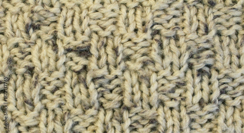 Wallpaper Mural Close-up grey knitted wool texture background. Handmade gray knitted sweater.  Torontodigital.ca