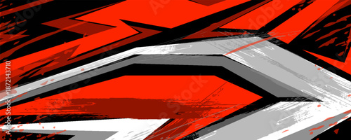 Car decal design vector. Graphic abstract stripe racing background kit designs for wrap vehicle, race car, rally, adventure and livery