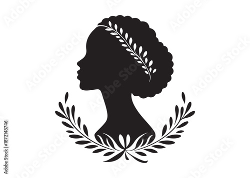 vector set of afro american woman logo head, black history month woman vector logo design, Black girl faces with stylish afro hairstyle, woman afro black face, African american woman hairstyle vector