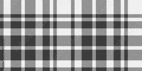Glamor background vector textile, editable pattern check texture. Picture tartan fabric seamless plaid in grey and white colors.