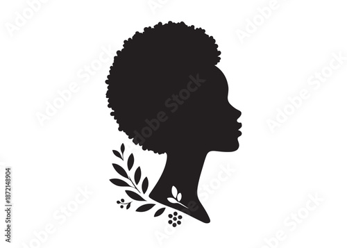 vector set of afro american woman logo head, black history month woman vector logo design, Black girl faces with stylish afro hairstyle, woman afro black face, African american woman hairstyle vector