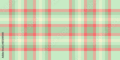 Drapery check texture tartan, rag vector fabric seamless. Setting plaid textile pattern background in light and red colors.
