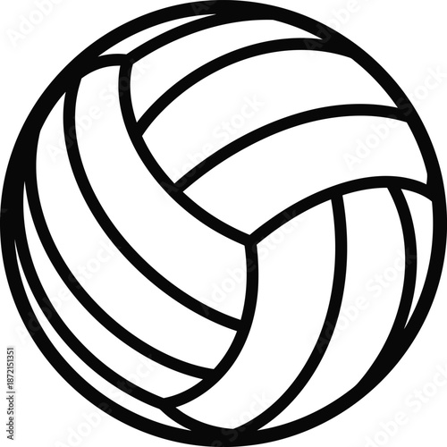 Volleyball Ball Line Art Icon