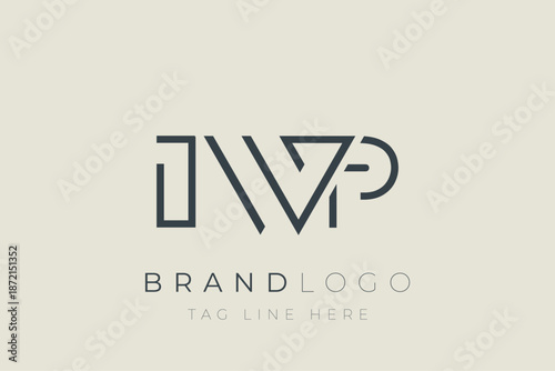 IWP abstract letter logo design. Modern Business Logo Design With Abstract Typography and Contemporary Style