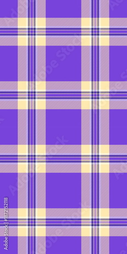 Scrap tartan fabric check, indigo texture seamless textile. Gift plaid background vector pattern in violet and moccasin colors.