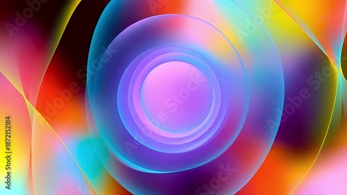 Vibrant Abstract Flowing Colors and Translucent Waves Background