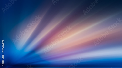 Dynamic Gradient Light Rays in Blue and Orange . evoking themes of technology, big data, and bots. Light effect.Dynamic radial glowing lines in motion 