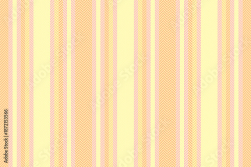 Ornate background textile pattern, sample fabric lines seamless. Brazil vertical stripe texture vector in light and red colors.