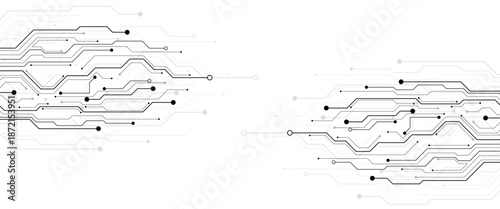 Circuit board digital abstract background. Motherboard technology texture design. AI semiconductor and computer processor on tech bg. Vector illustration