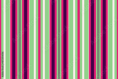 Vop texture seamless vector, 60s stripe pattern lines. Snvitation textile vertical background fabric in green and pink colors.