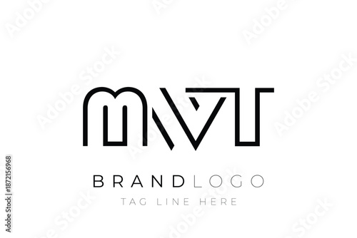 MWT abstract letter logo design. Modern Business Logo Design With Abstract Typography and Contemporary Style