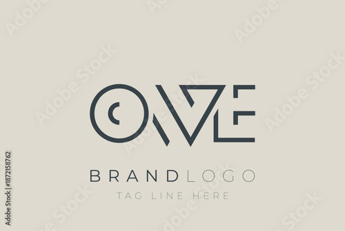 OWE abstract letter logo design. Modern Business Logo Design With Abstract Typography and Contemporary Style