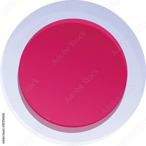 Free Download Pink circle button with drop shadow effect adding a sense of depth, ideal for web design or app interface - GFXLoad