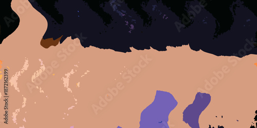 Abstract digital art with shades of purple brown and peach colors