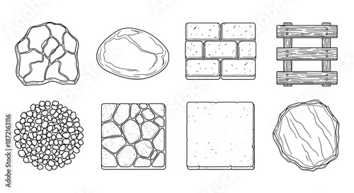 Various types of building materials
