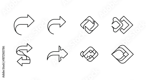 Set of mathematical knot diagrams