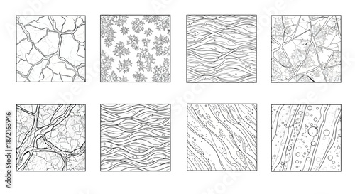 Abstract patterns of nature-inspired designs