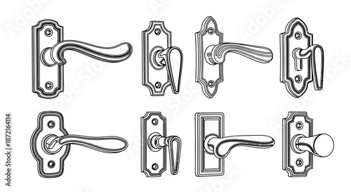 Collection of classic door handles