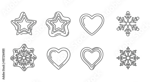 Collection of holiday cookie cutters