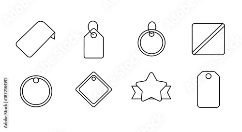 Collection of various tags and labels