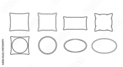 Collection of geometric shapes and pillows